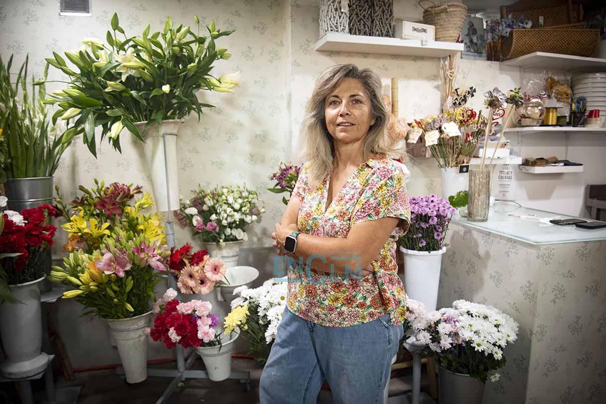 Irene Martín-Maestre, en su Florería El Jardín. Foto: Rebeca Arango.