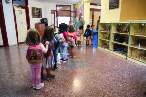 Primer día de clase del curso 25/26 en el colegio San Lucas y María de Toledo. Foto: Rebeca Arango.