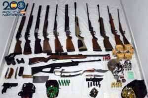 Armas incautadas a la banda