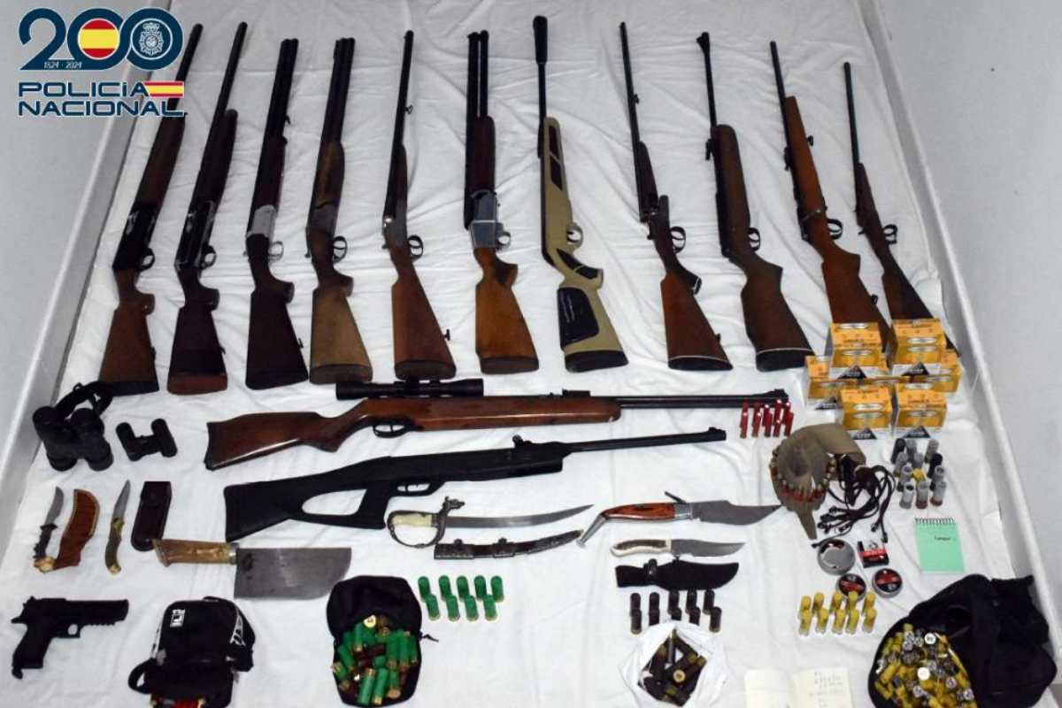 Armas incautadas a la banda