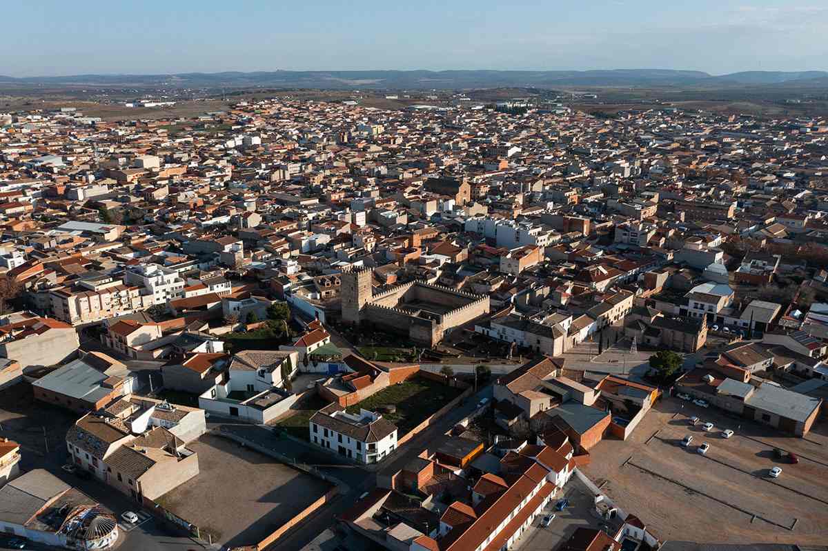 Imagen aérea del castillo