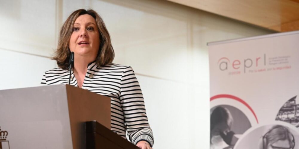 Patricia Franco en la celebración de la Semana Europea de la Seguridad y Salud Laboral en Albacete
