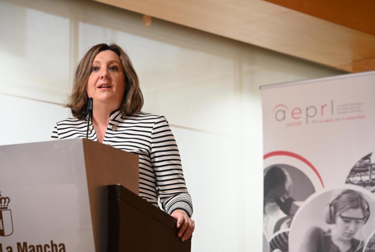 Patricia Franco en la celebración de la Semana Europea de la Seguridad y Salud Laboral en Albacete