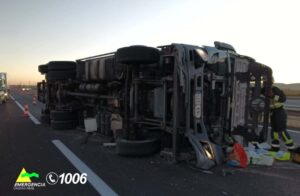 Imagen del accidente en Valdepeñas.
