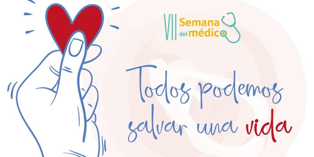 Cartel del taller de primeros auxilios del Colegio Oficial de Médicos de Toledo.