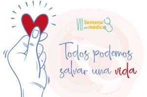 Cartel del taller de primeros auxilios del Colegio Oficial de Médicos de Toledo.