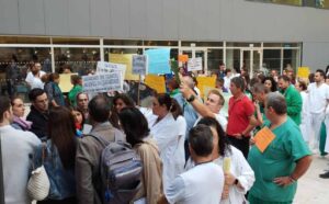 Protesta de los delegados de prevención. Foto: CSIF.