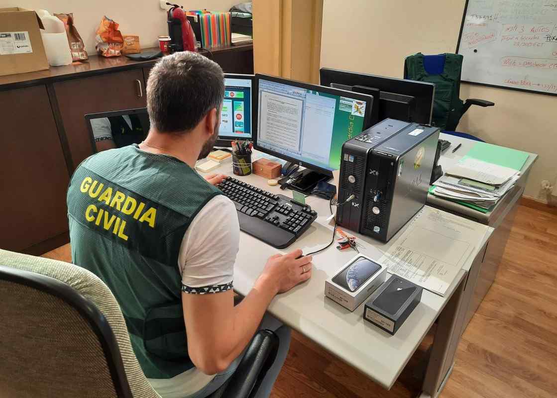 Estafa bancaria vía Internet (foto de archivo de la Guardia Civil).