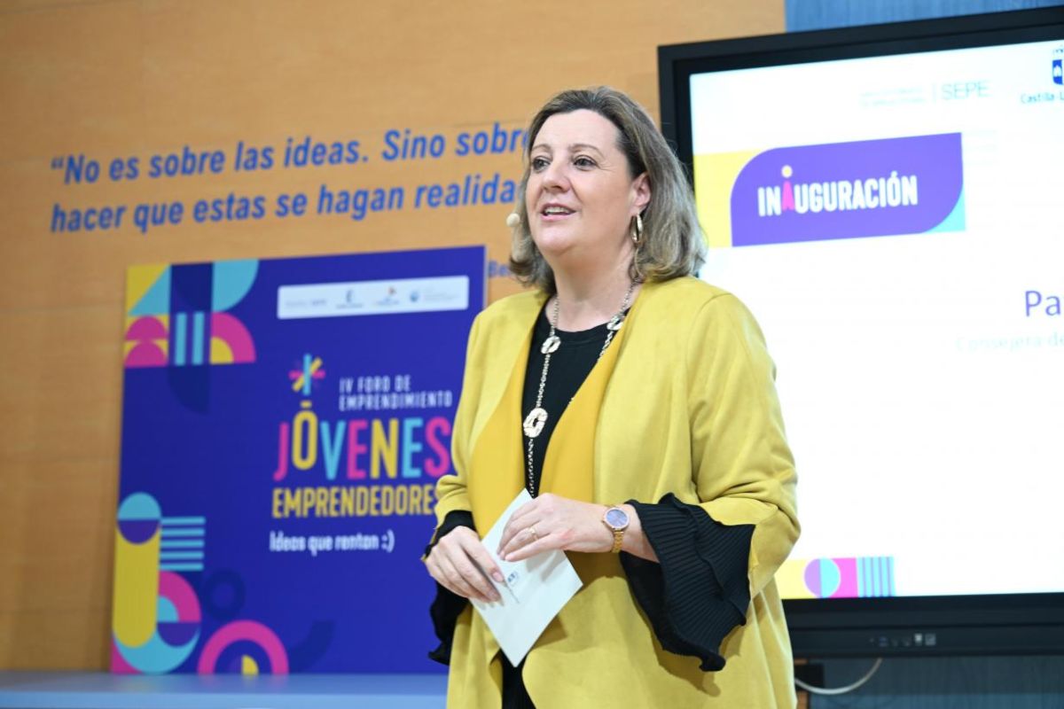 Patricia Franco inauguró el Foro de Emprendimiento de Castilla-La Mancha.