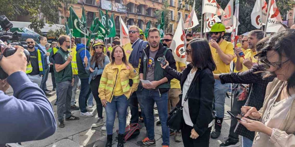 Concentración en Toledo de los trabajadores de Geacam.