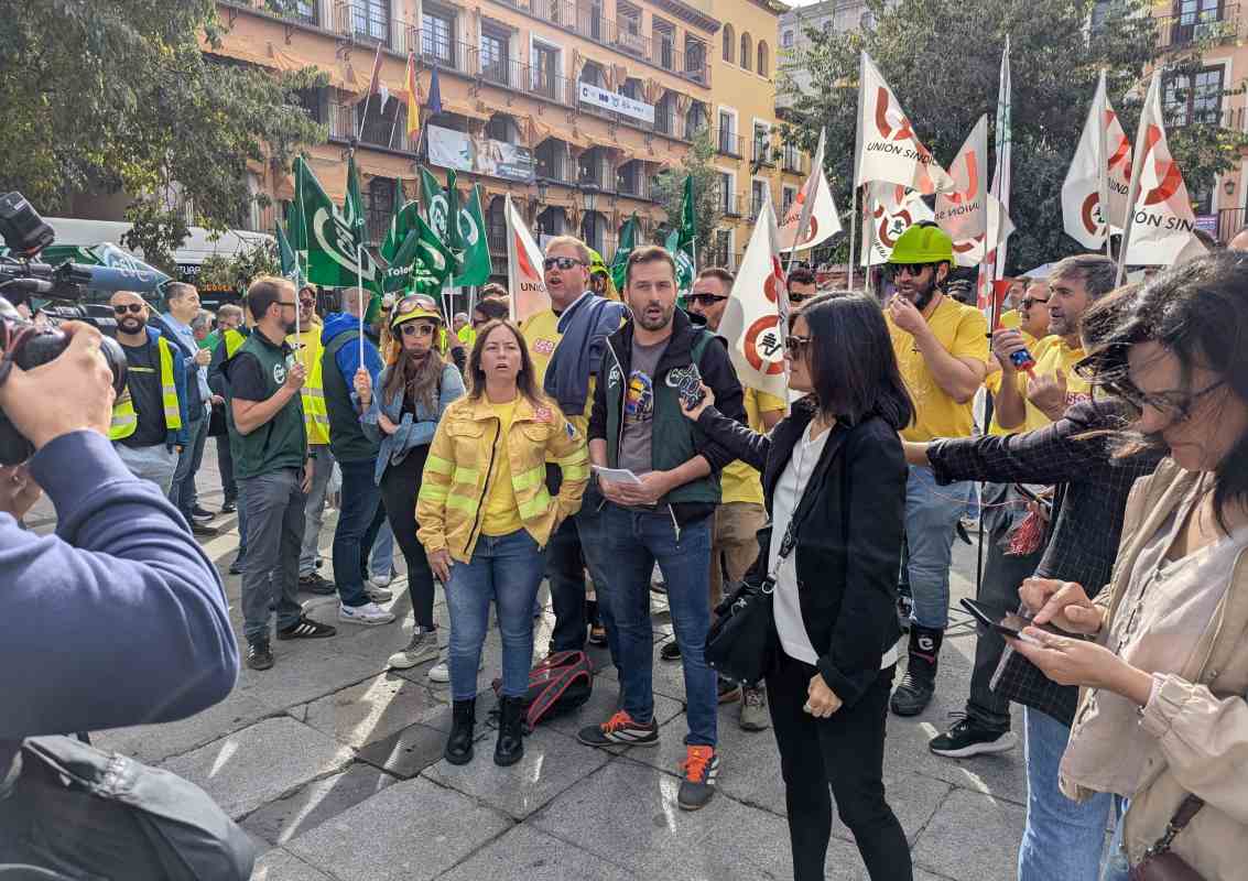Concentración en Toledo de los trabajadores de Geacam.