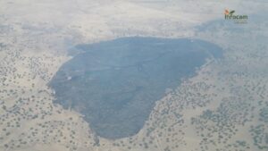 Detalle del incendio de Brazatortas.