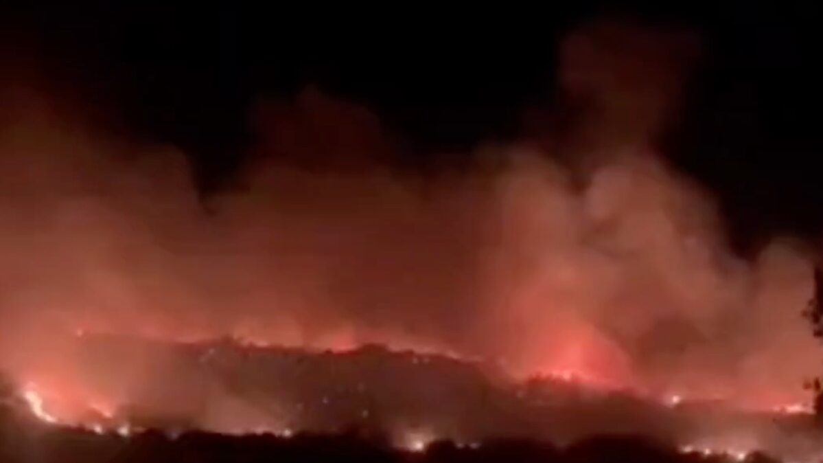 Incendio forestal en Almorox (Toledo). Foto: Infocam