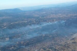 Incendio forestal en Almorox (Toledo). Foto: Infocam
