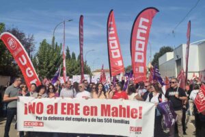 Una manifestación de la plantilla de Mahle.
