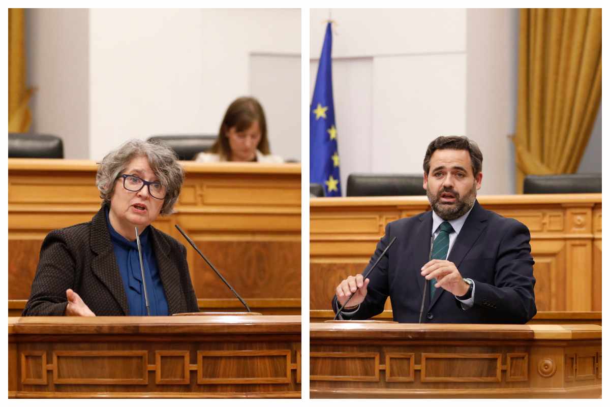 La consejera de Desarrollo Sostenible, Mercedes Gómez, y el presidente del PP de Castilla-La Mancha, Paco Núñez.