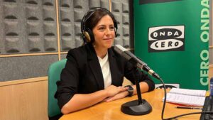 Noelia de la Cruz, durante su entrevista.