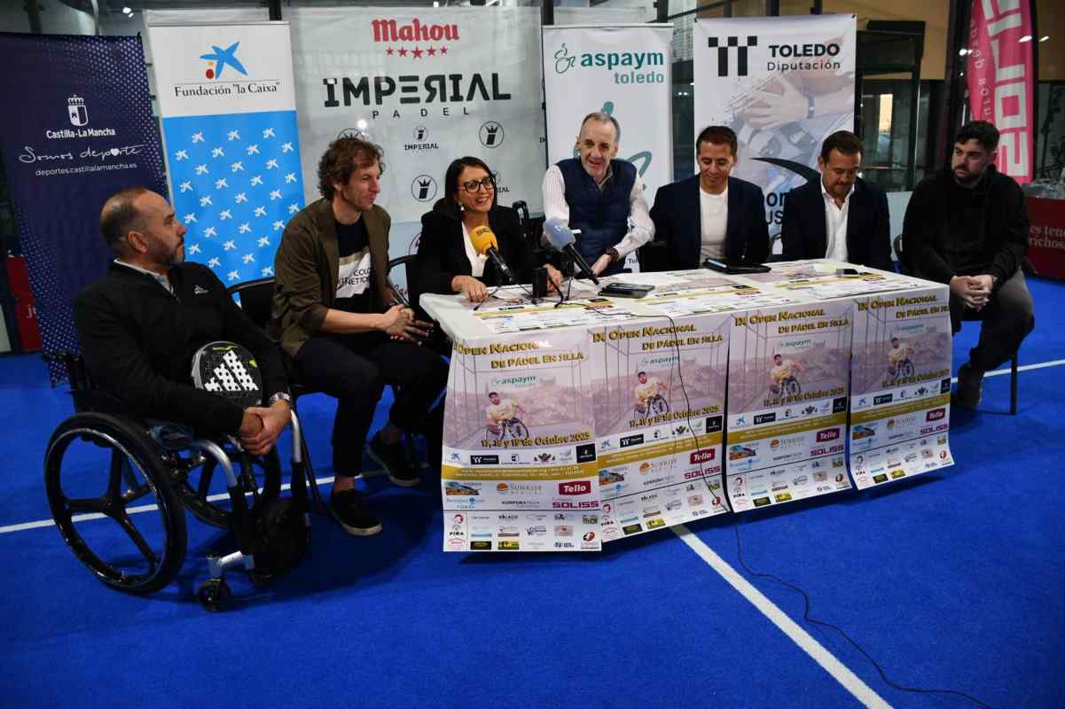 Presentación del Open Nacional de pádel en silla 'Aspaym Toledo'.