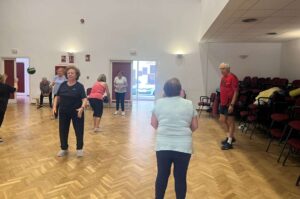 Ricardo Ortega, en plena faena con los mayores.