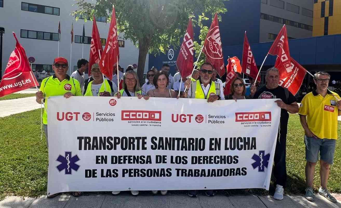 Jornada de huelga del transporte sanitario.
