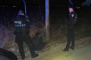 La Policía Local de Toledo pilló a un joven haciendo un grafiti en el AVE, en Toledo.