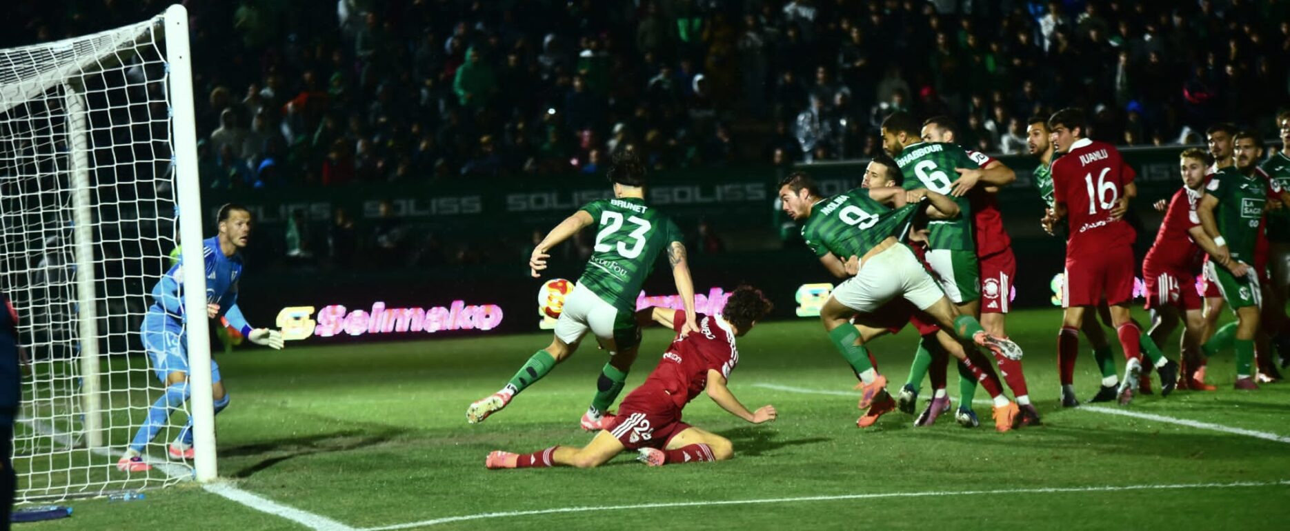 El momento del único gol del Toledo. Foto: Rebeca Arango.
