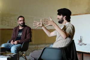 David Uclés y el periodista Isidro López. Foto: Festival CiBRA.