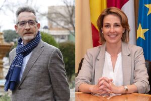 El alcalde de Valdepeñas, Jesús Martín, y la alcaldesa de La Solana, Luisa Márquez