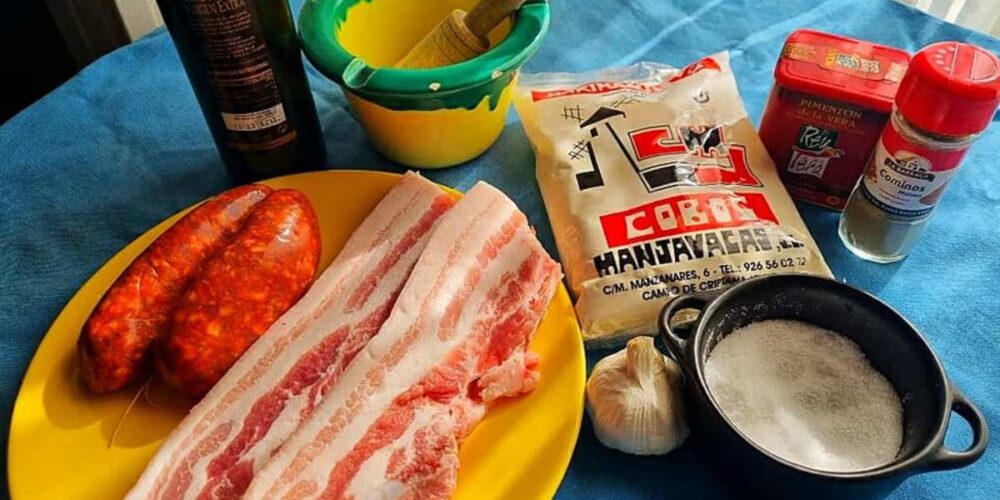 Ingredientes para elaborar unas gachas manchegas