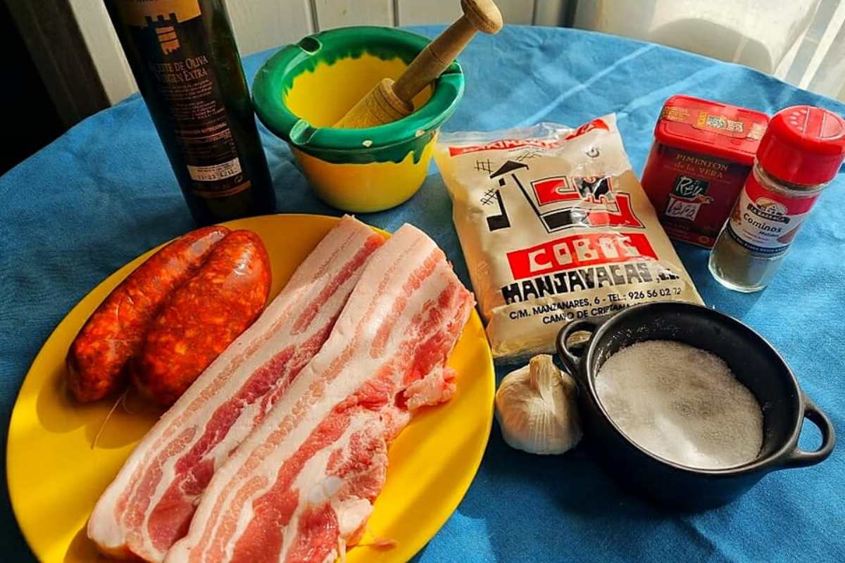 Ingredientes para elaborar unas gachas manchegas