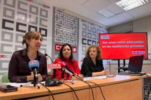 Rueda de prensa de CCOO para exigir mayores ratios en las residencias privadas