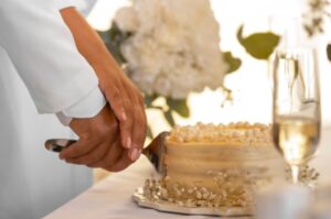 Tarta de bodas. Imagen de archivo