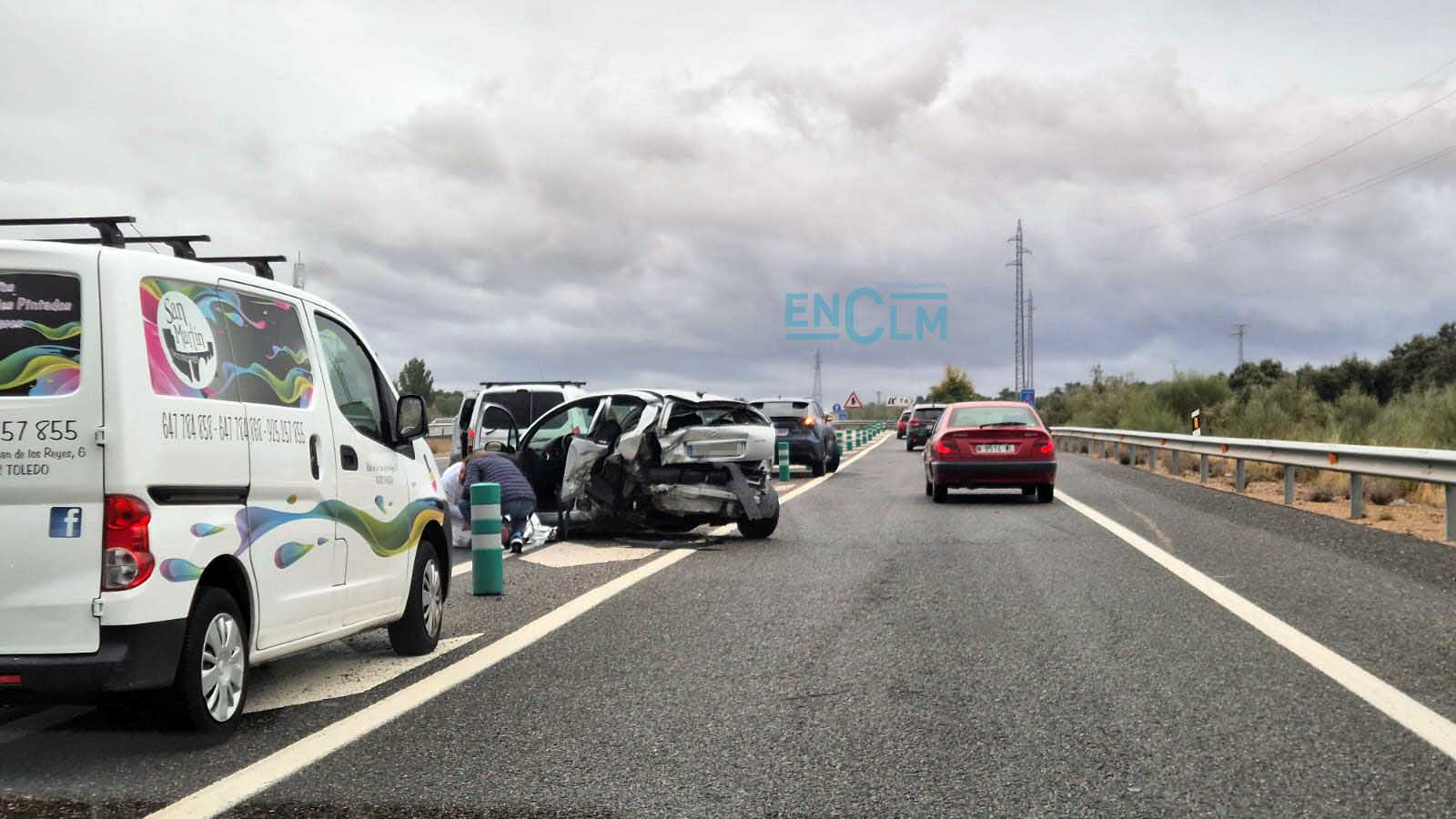 Accidente de tráfico en la A-42, en Toledo.