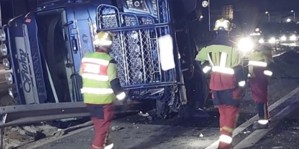 Accidente de tráfico en Illescas (Toledo). Foto: @cpeistoledo