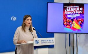 Carolina Agudo, durante la rueda de prensa.