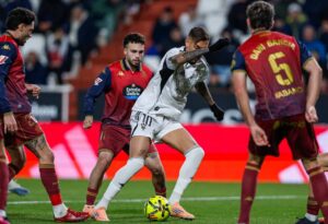 Lance del partido entre el Alba y el Deportivo. Foto: Albacete Balompié.