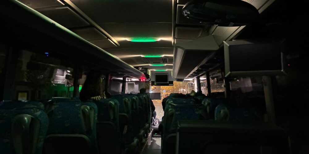 Interior del vehículo de Monbus que realizaba la ruta Talavera-Toledo. Foto: ENCLM