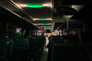 Interior del vehículo de Monbus que realizaba la ruta Talavera-Toledo. Foto: ENCLM