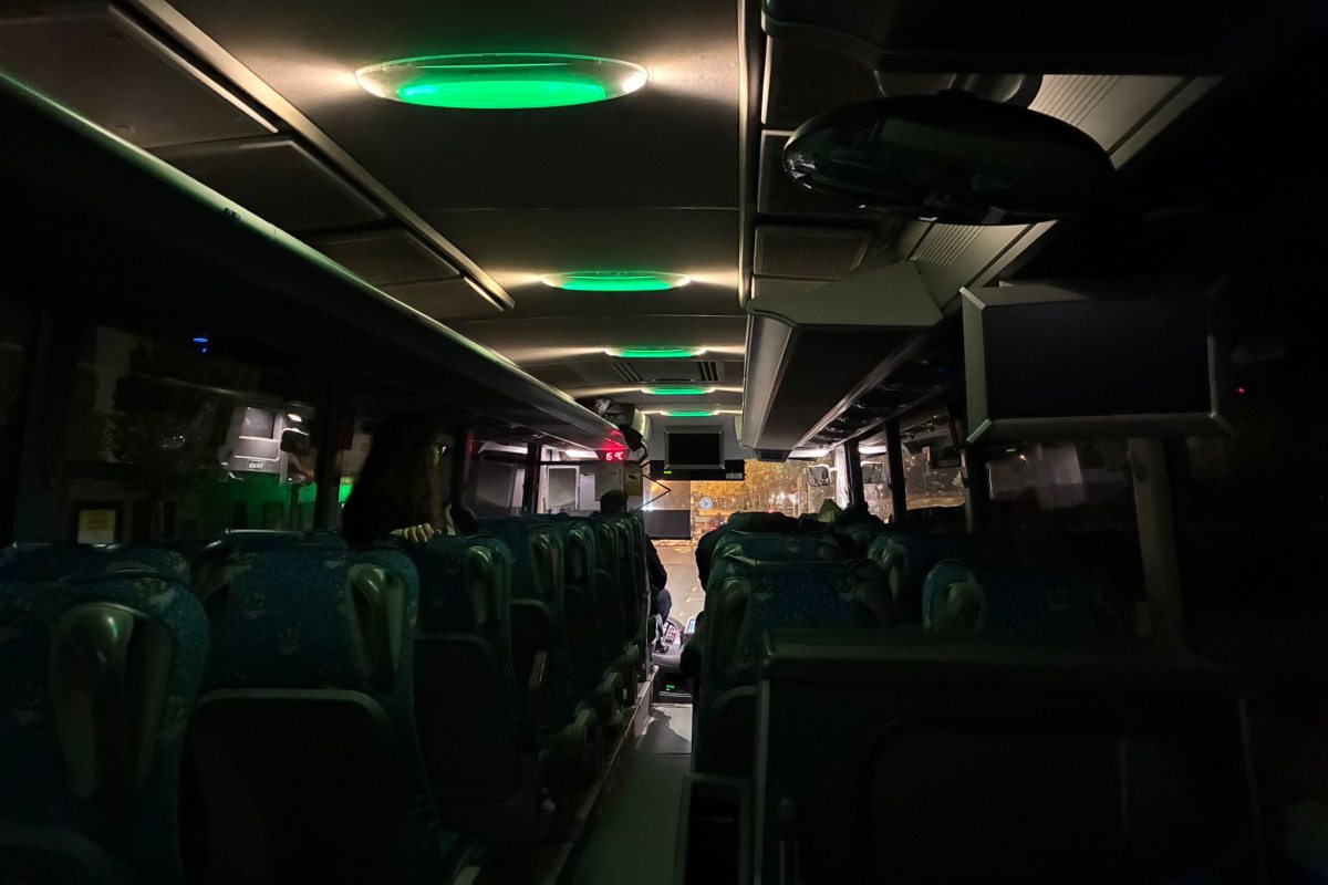 Interior del vehículo de Monbus que realizaba la ruta Talavera-Toledo. Foto: ENCLM