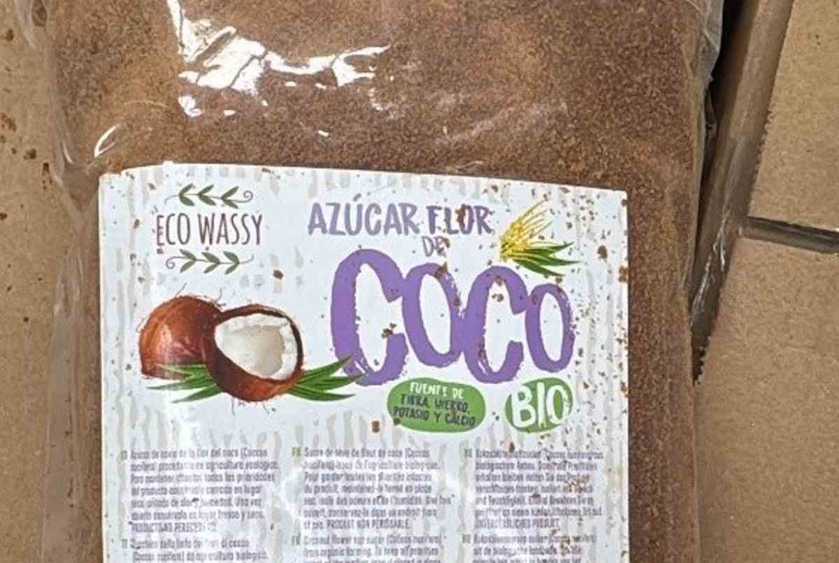 El azúcar de coco que ha sido retirado por una alerta sanitaria.