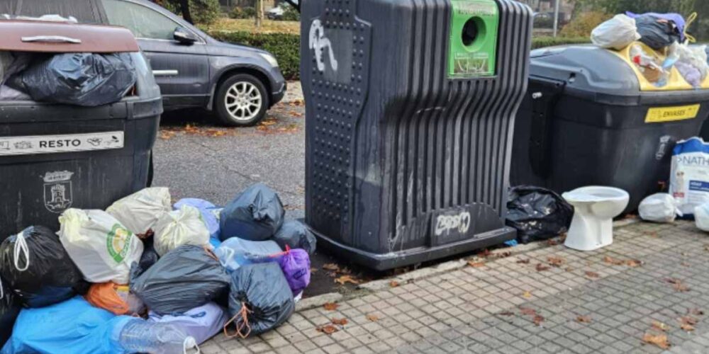 Basura acumulada en Talavera. Foto: PSOE