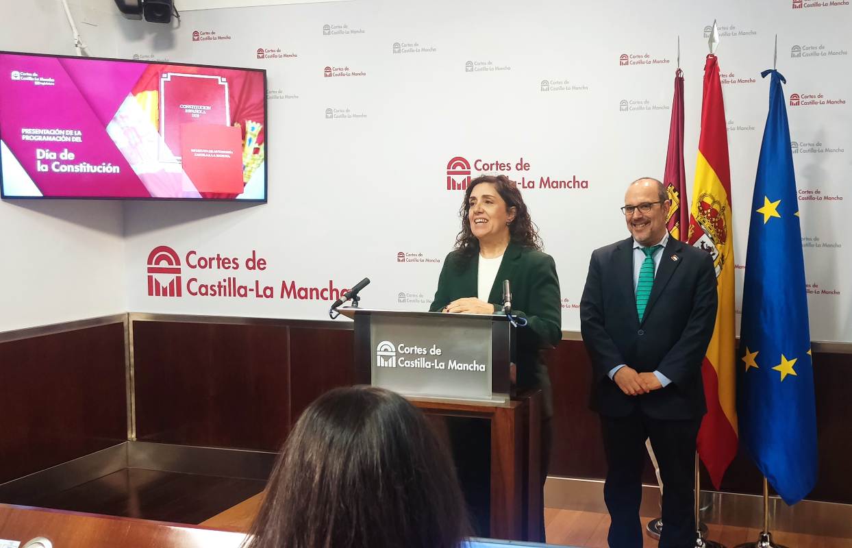 Pablo Bellido y Lidia Yanel, durante la rueda de prensa. Foto: Ramón de Juan.