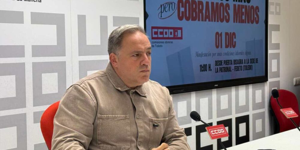 El secretario general de CCOO de Toledo, Federico Pérez.