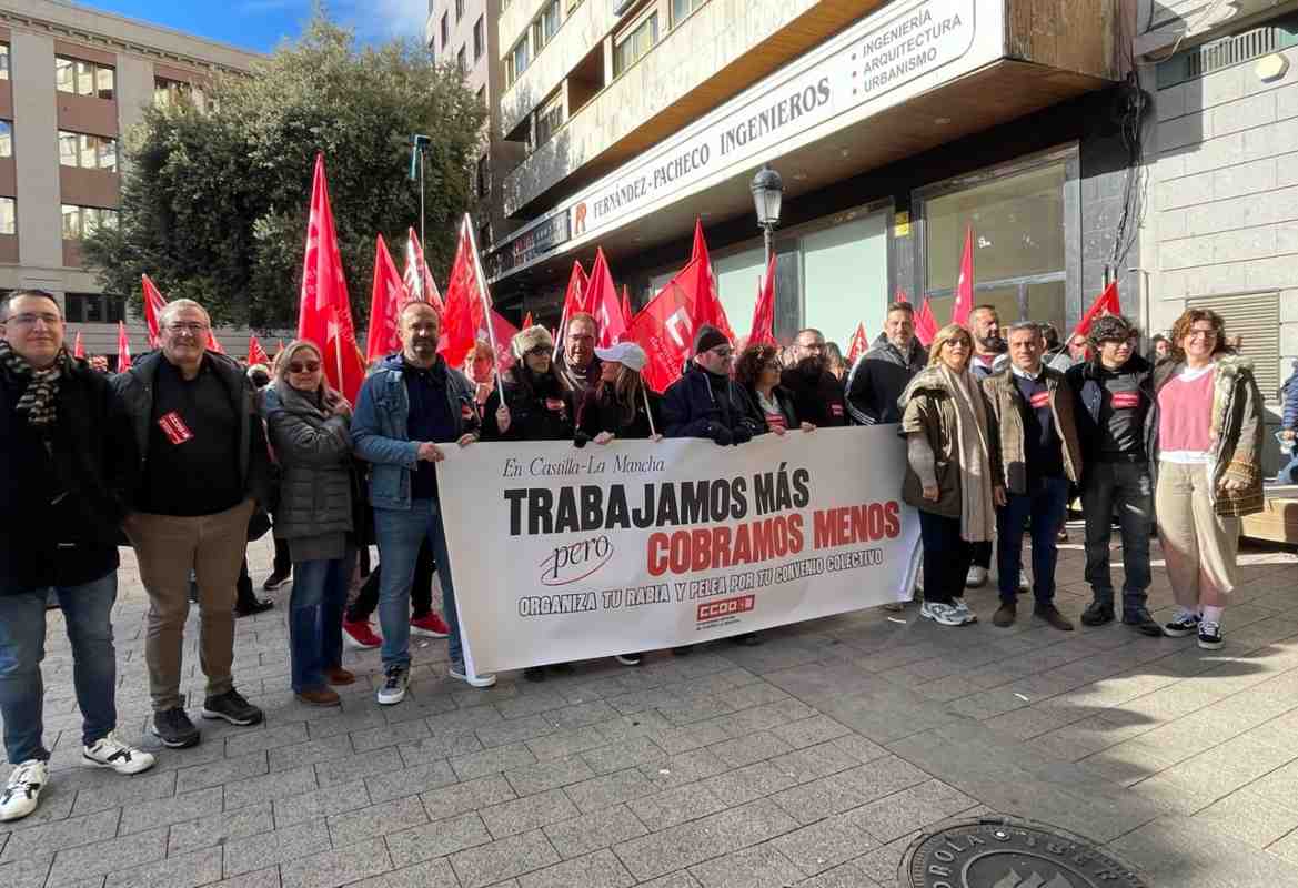 Manifestación de CCOO en Albacete.