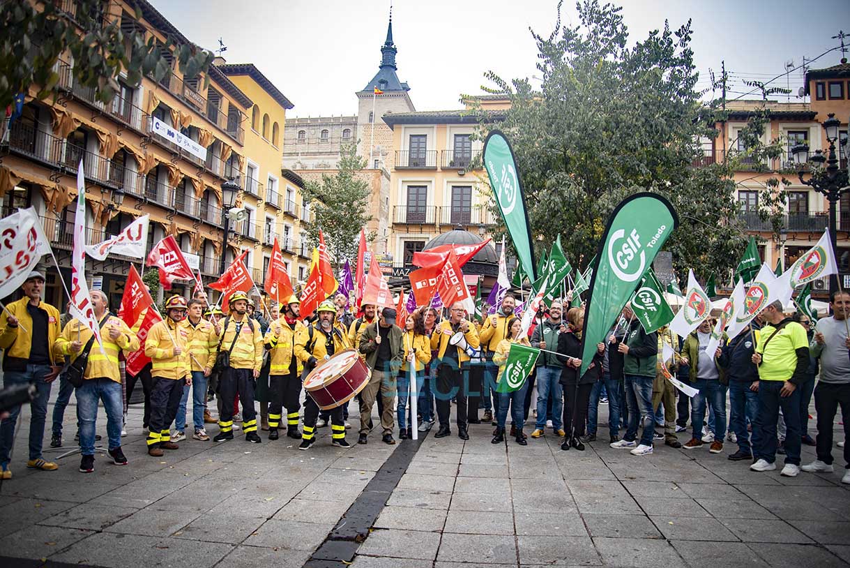 Nueva protesta de los trabajadores de Geacam en Toledo. Foto: Rebeca Arango.