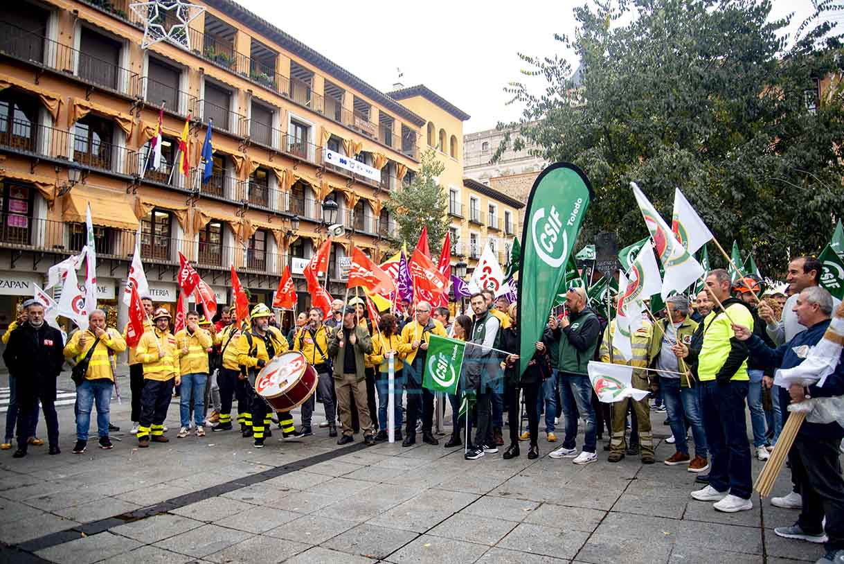 Nueva protesta de los trabajadores de Geacam en Toledo. Foto: Rebeca Arango.