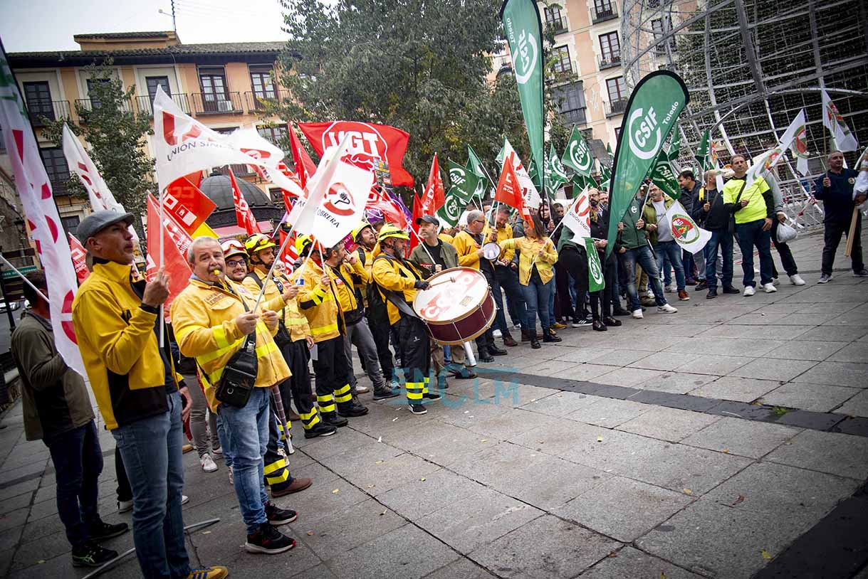 Nueva protesta de los trabajadores de Geacam en Toledo. Foto: Rebeca Arango.