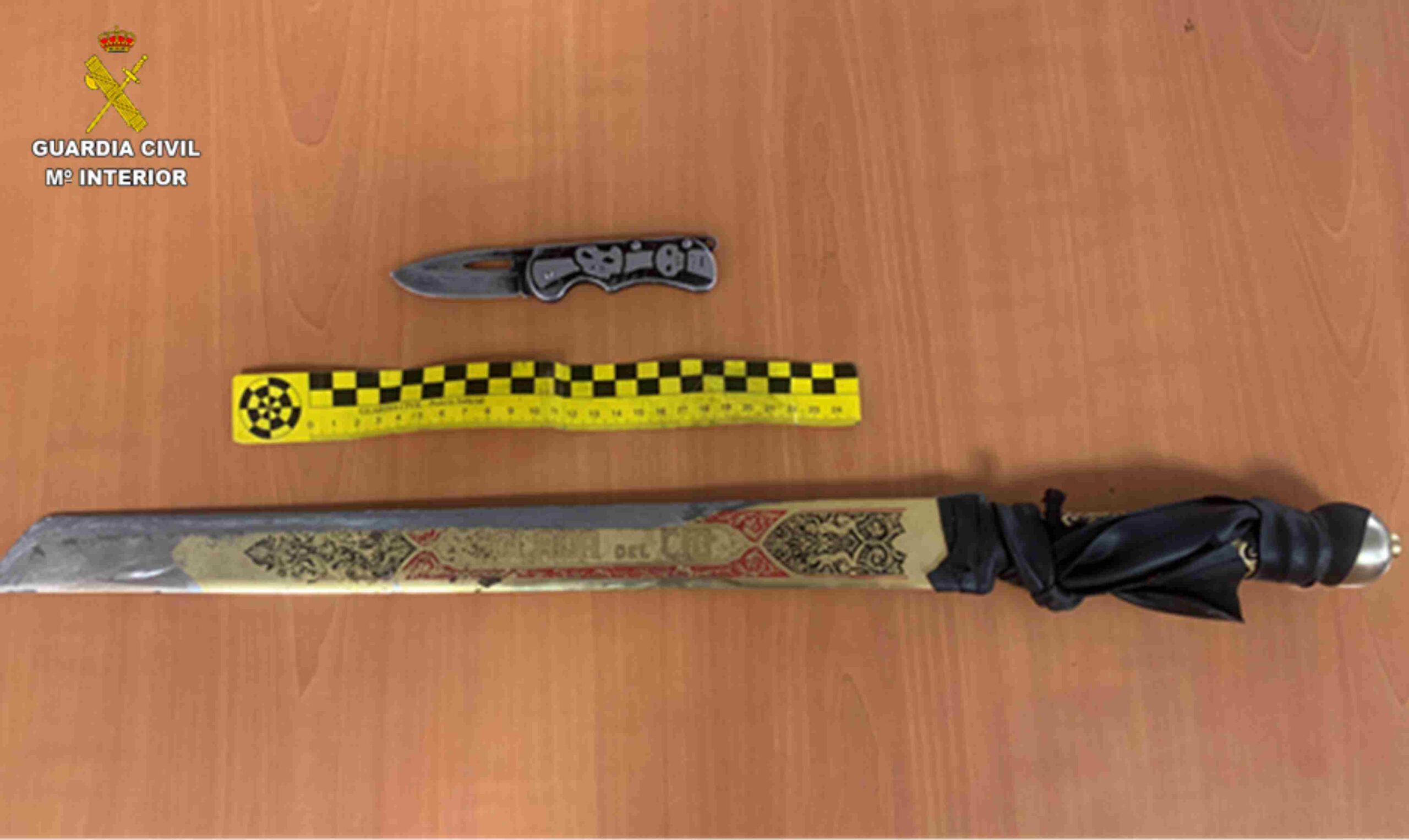 Las armas blancas utilizadas en Tomelloso.