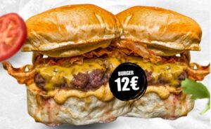 Una delicia de la hamburguesería Babilonia.