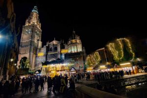 Iluminación de Navidad en la plaza del Ayuntamiento.